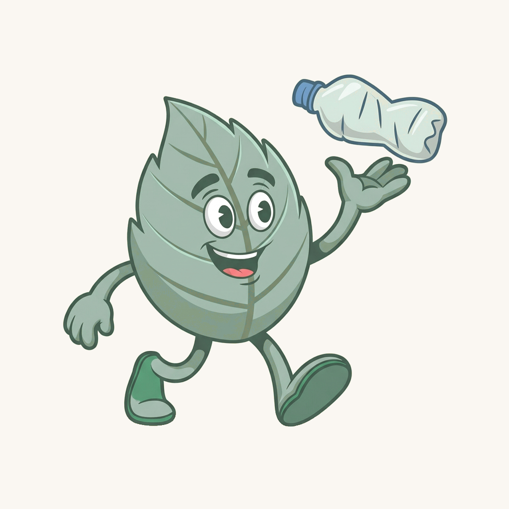 Uncoated leaf mascot